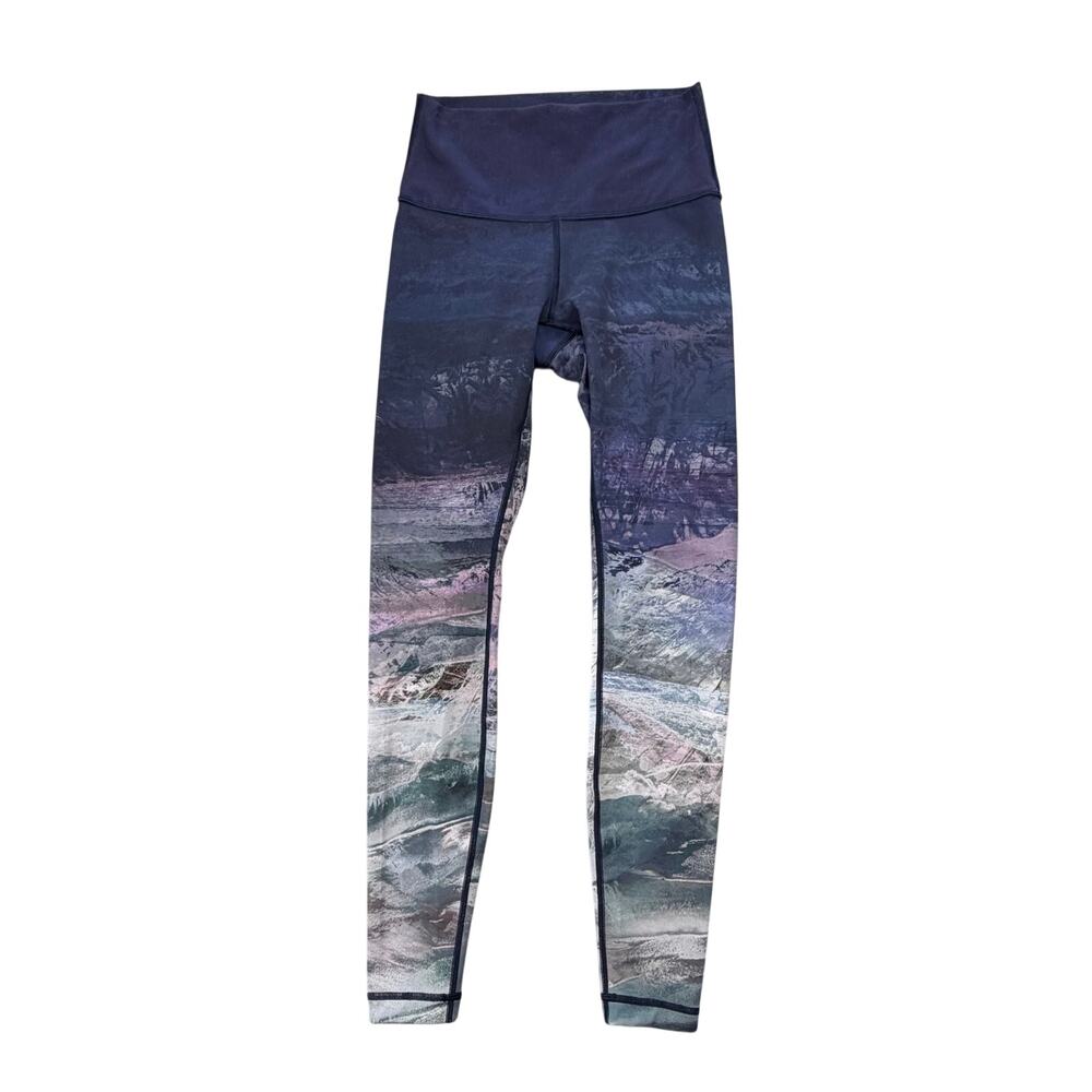 Lululemon Wunder Under High-Rise Luxtreme 28" Panorama Blue Abstract Leggings